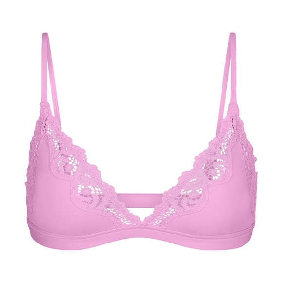 SKIMS Other - FITS EVERYBODY CORDED LACE TRIANGLE BRALETTE PETAL PINK SIZE S